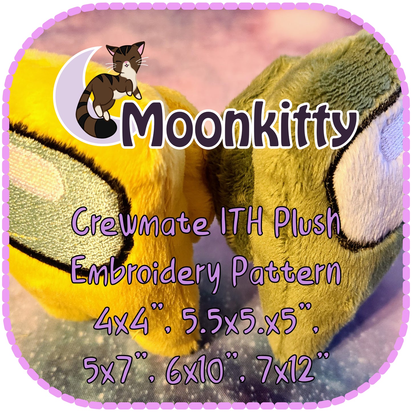PATTERN - Crewmate ITH Embroidery Plush 4x4" 5.5x5.5" 5x7" 6x10" 7x12"