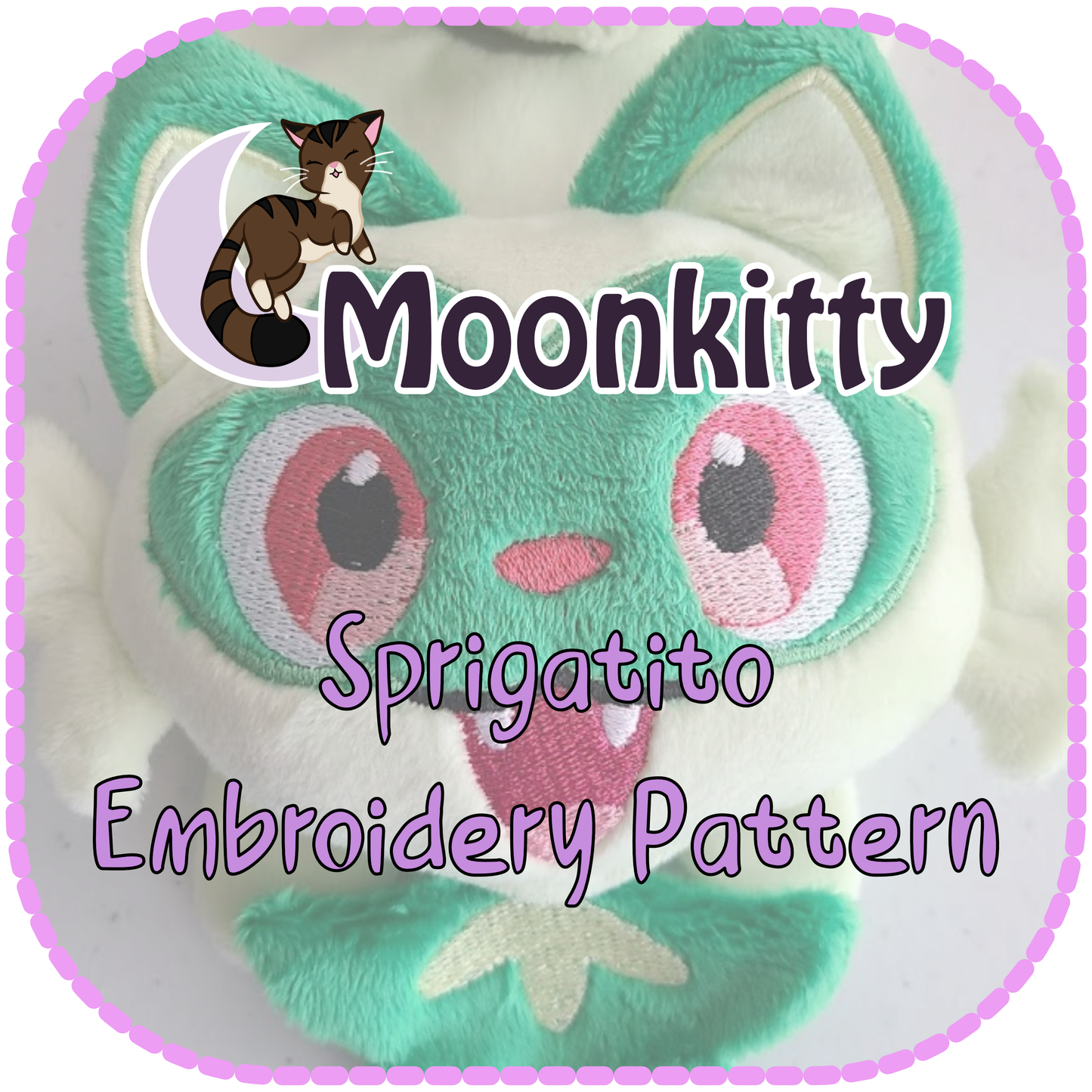 PATTERN - Sprigatito ITH Embroidery Plush 4x4", 5x7", 6x9", 8x14"