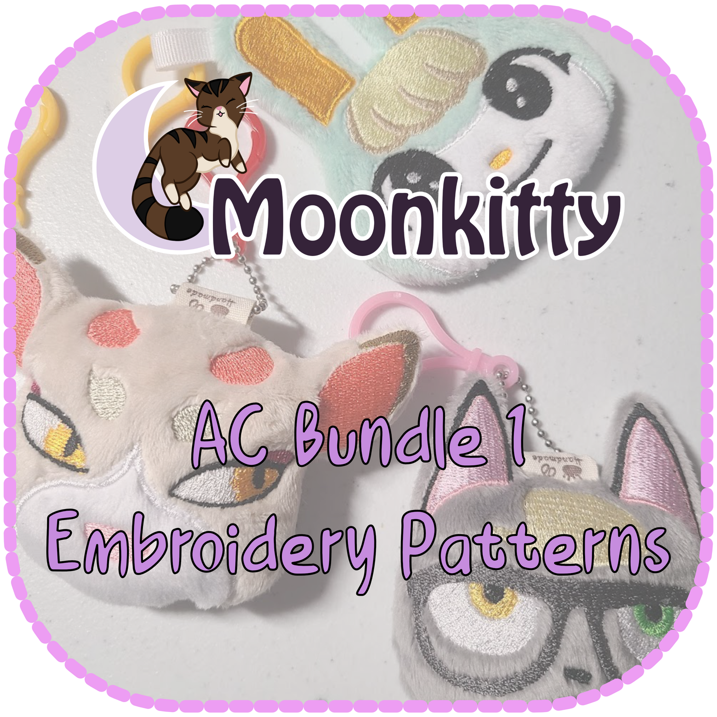 PATTERN BUNDLE - Raymond, Sasha, Shino ITH Embroidery Plush Charm 4x4"