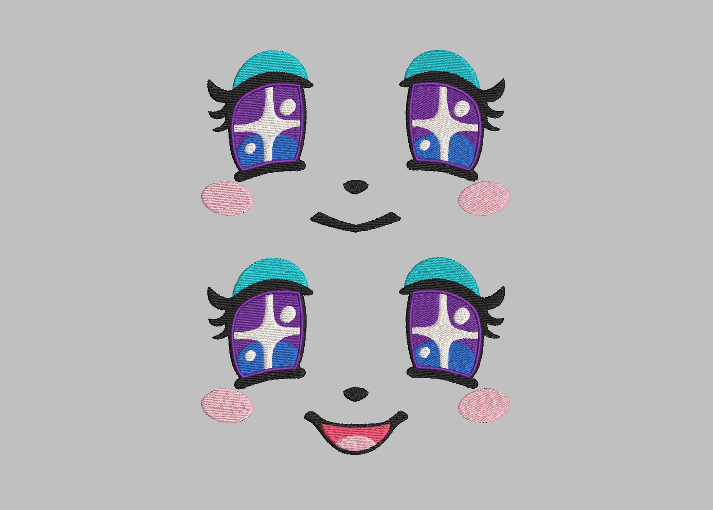 Judy Face Embroidery Pattern - 5x7 & 4x4